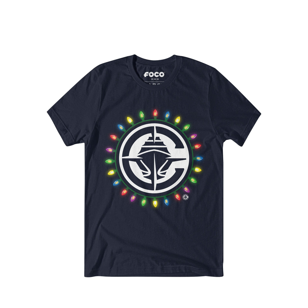 Los Angeles Clippers Primary Logo Holiday Lights T-Shirt