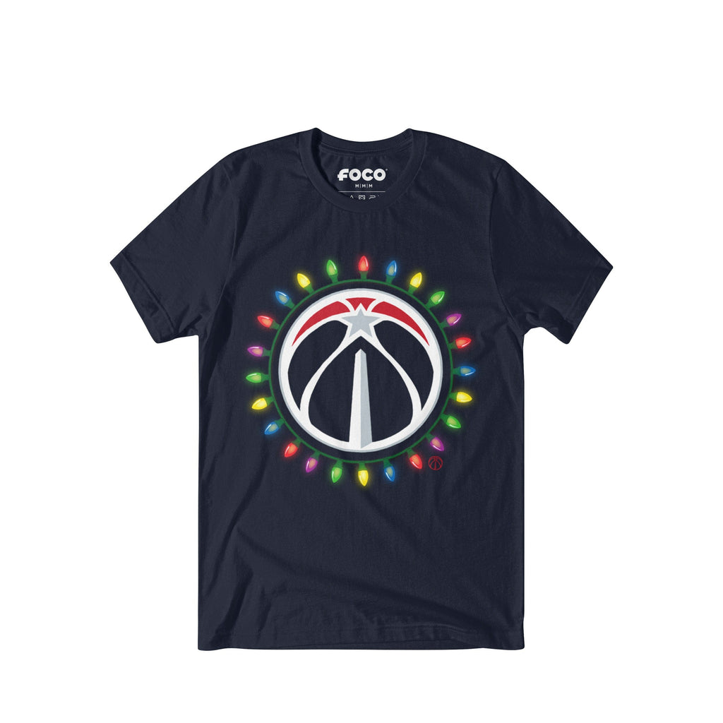 Washington Wizards Primary Logo Holiday Lights T-Shirt