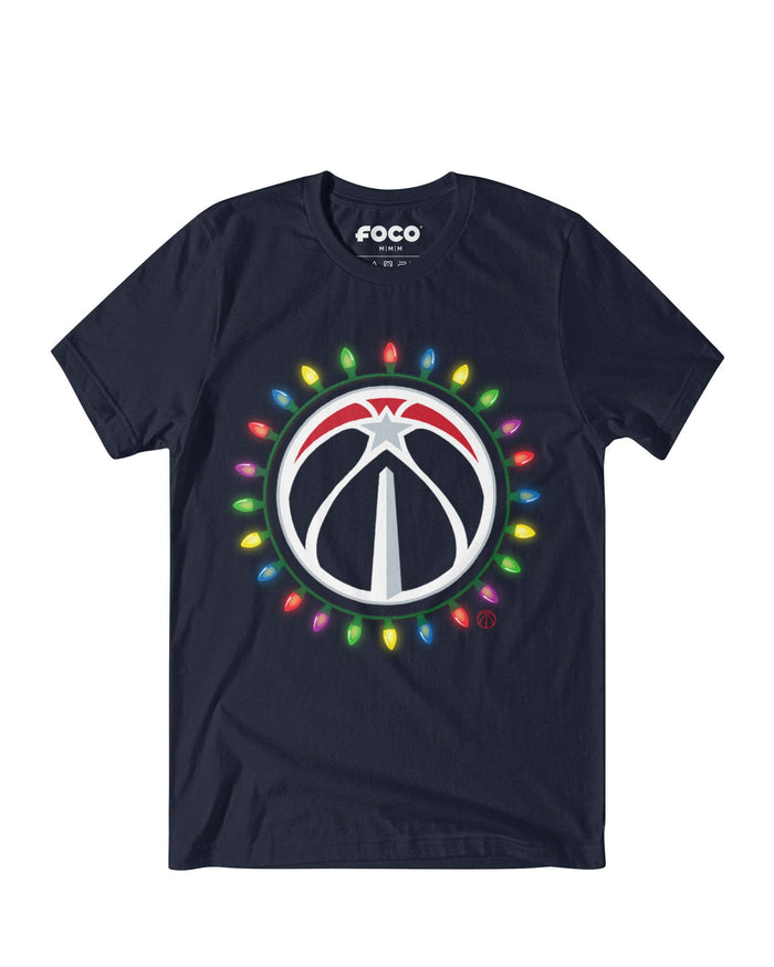Washington Wizards Primary Logo Holiday Lights T-Shirt