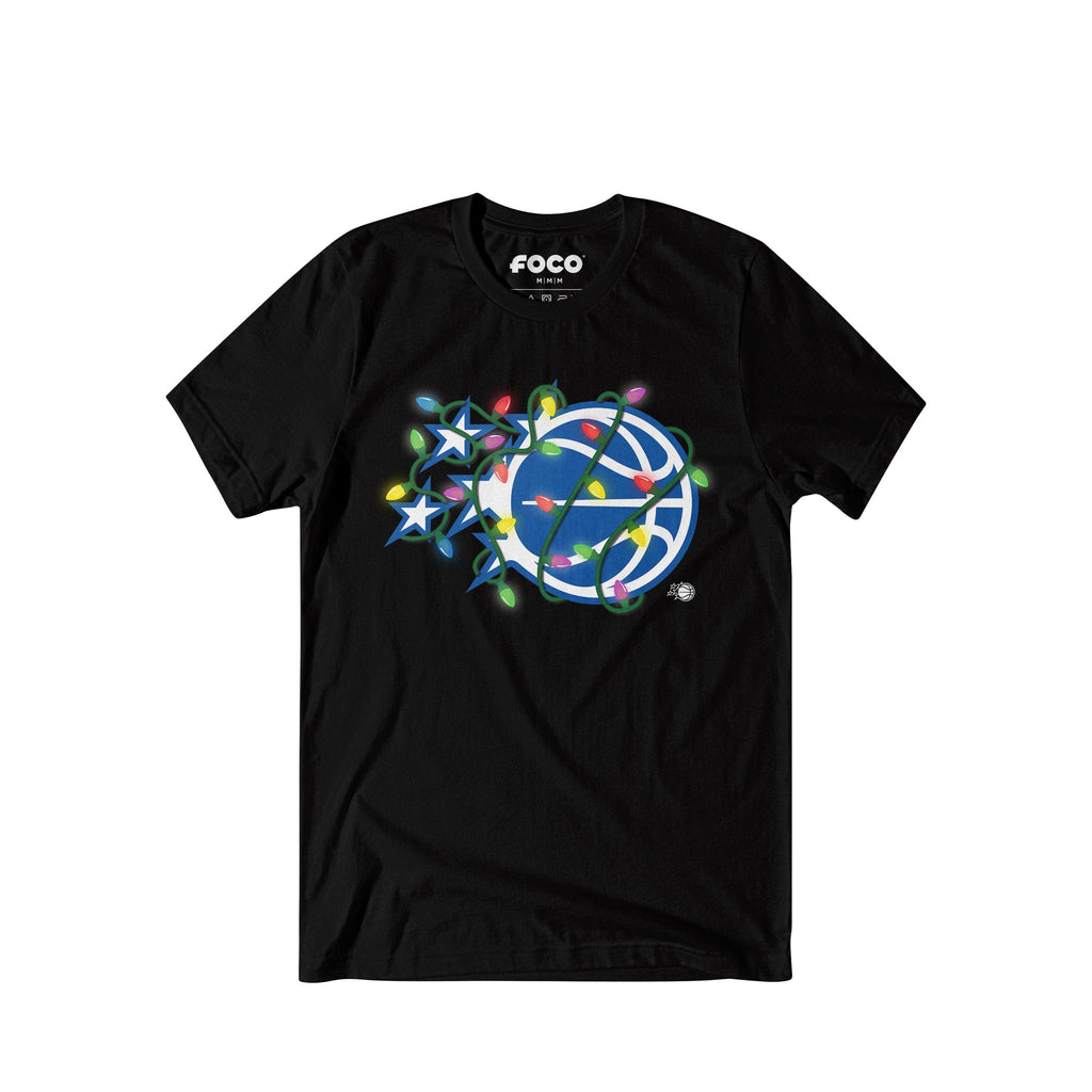 Orlando Magic Primary Logo Holiday Lights T-Shirt