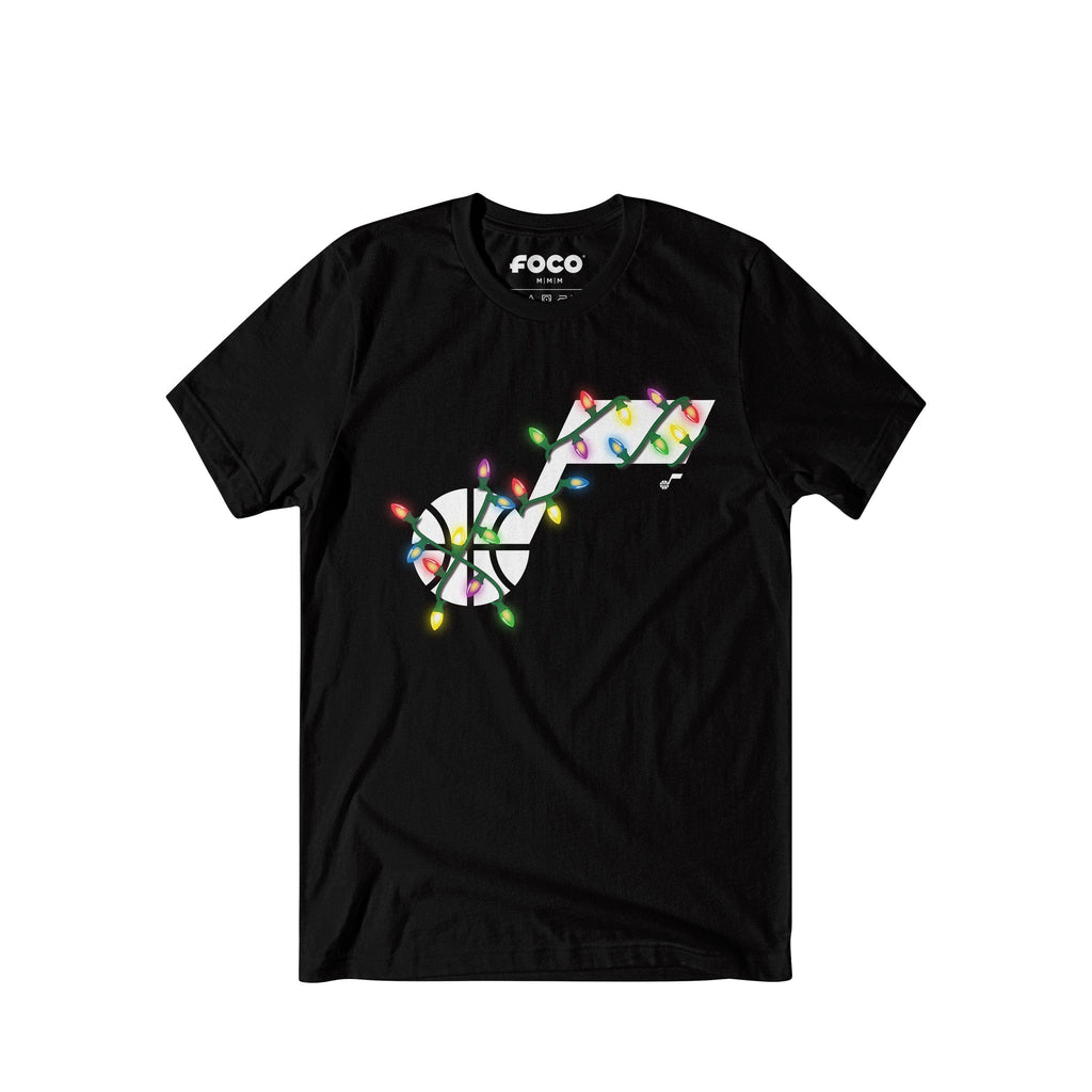 Utah Jazz Primary Logo Holiday Lights T-Shirt