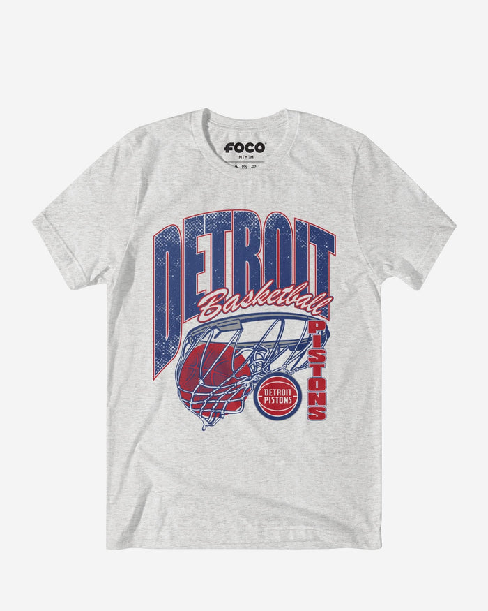 Detroit Pistons Script Swish T-Shirt FOCO S - FOCO.com