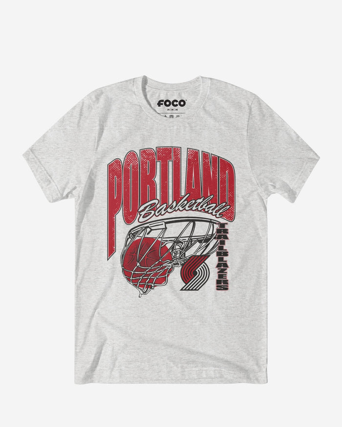 Portland Trail Blazers Script Swish T-Shirt FOCO S - FOCO.com