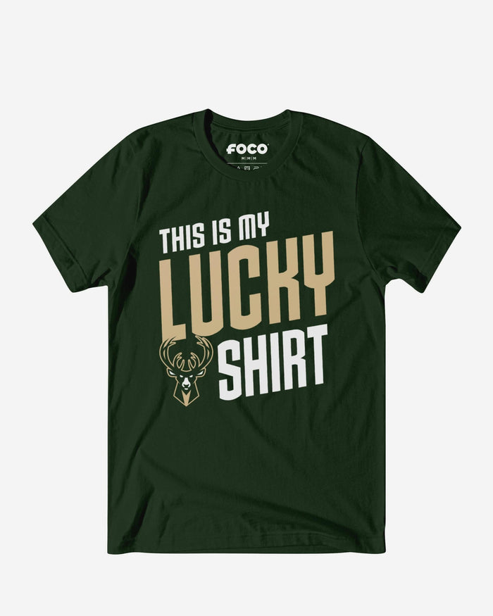 Milwaukee Bucks This Is My Lucky T-Shirt FOCO S - FOCO.com