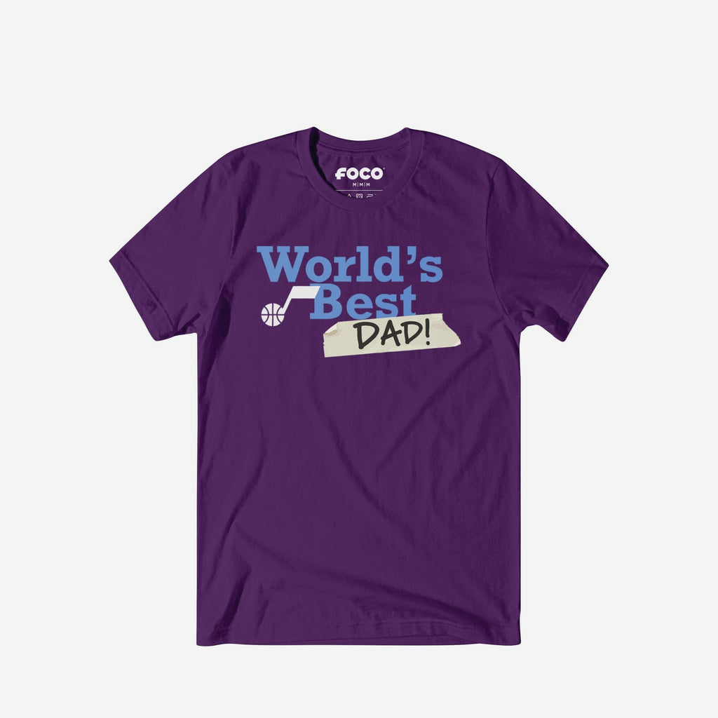 Utah Jazz World's Best Dad T-Shirt FOCO S - FOCO.com