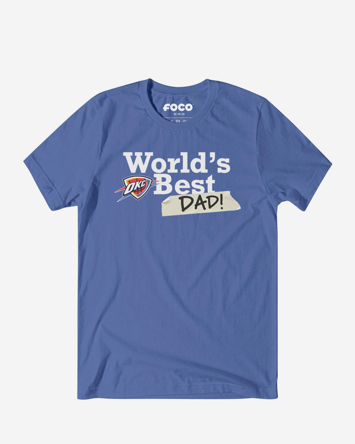 Oklahoma City Thunder World's Best Dad T-Shirt FOCO S - FOCO.com