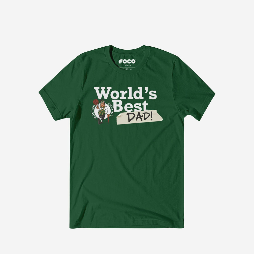 Boston Celtics World's Best Dad T-Shirt FOCO S - FOCO.com