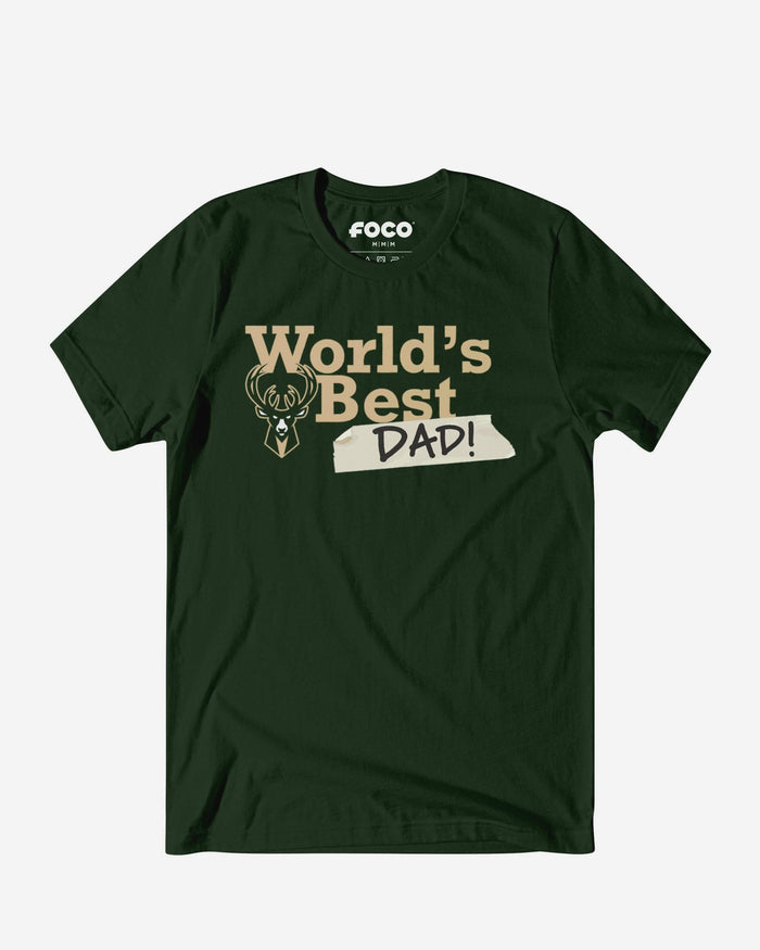 Milwaukee Bucks World's Best Dad T-Shirt FOCO S - FOCO.com