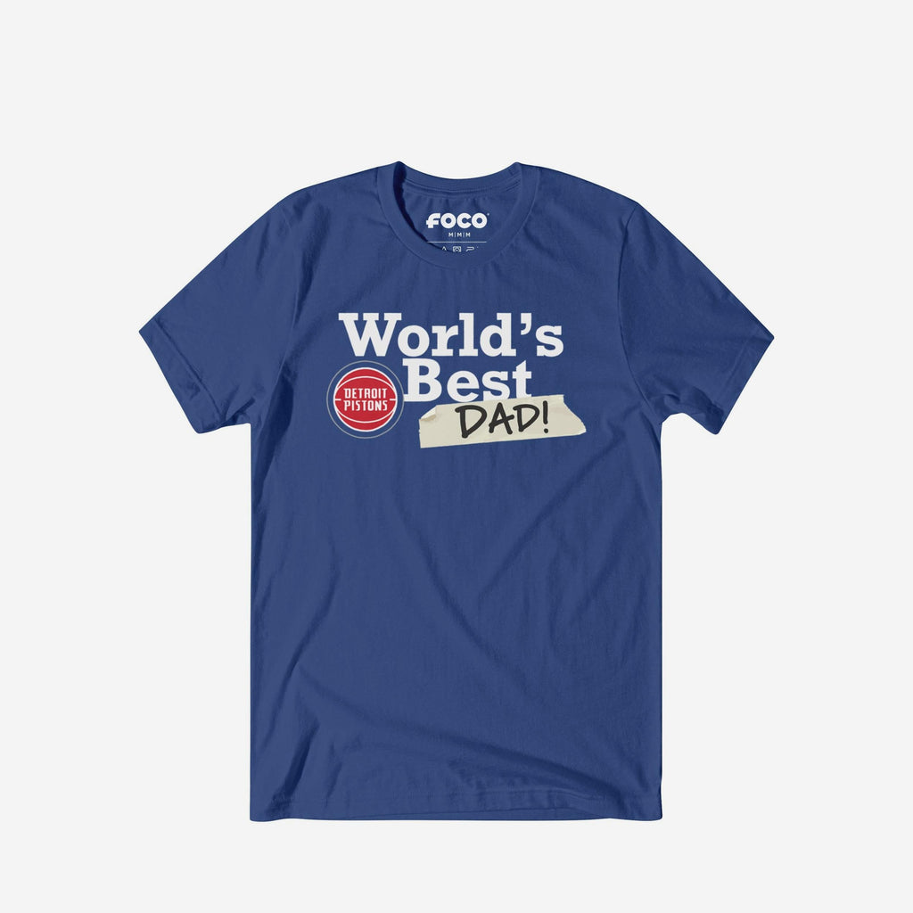 Detroit Pistons World's Best Dad T-Shirt FOCO S - FOCO.com