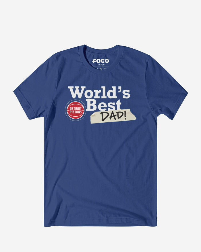 Detroit Pistons World's Best Dad T-Shirt FOCO S - FOCO.com