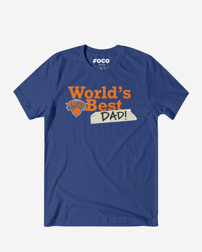 New York Knicks World's Best Dad T-Shirt FOCO S - FOCO.com