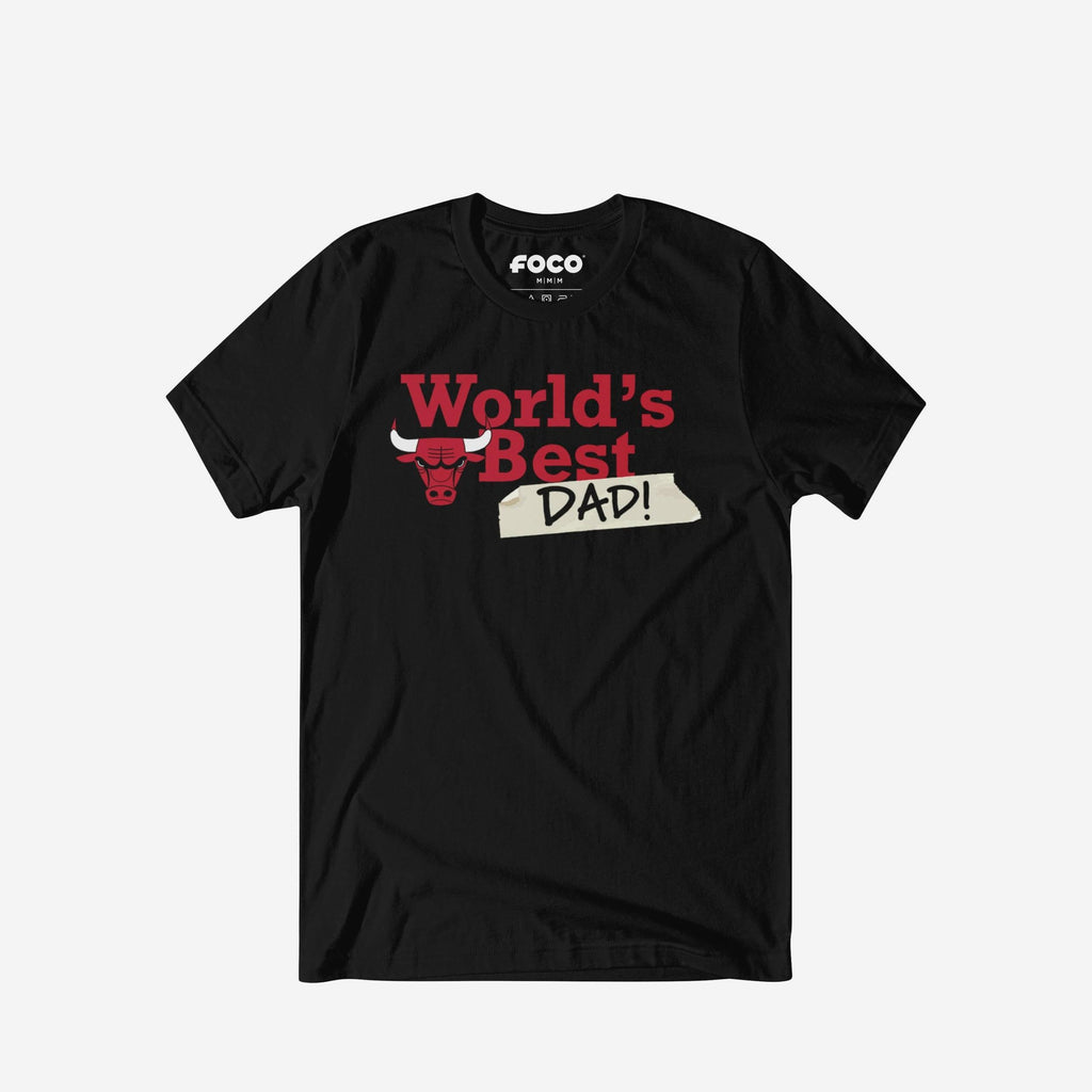 Chicago Bulls World's Best Dad T-Shirt FOCO S - FOCO.com