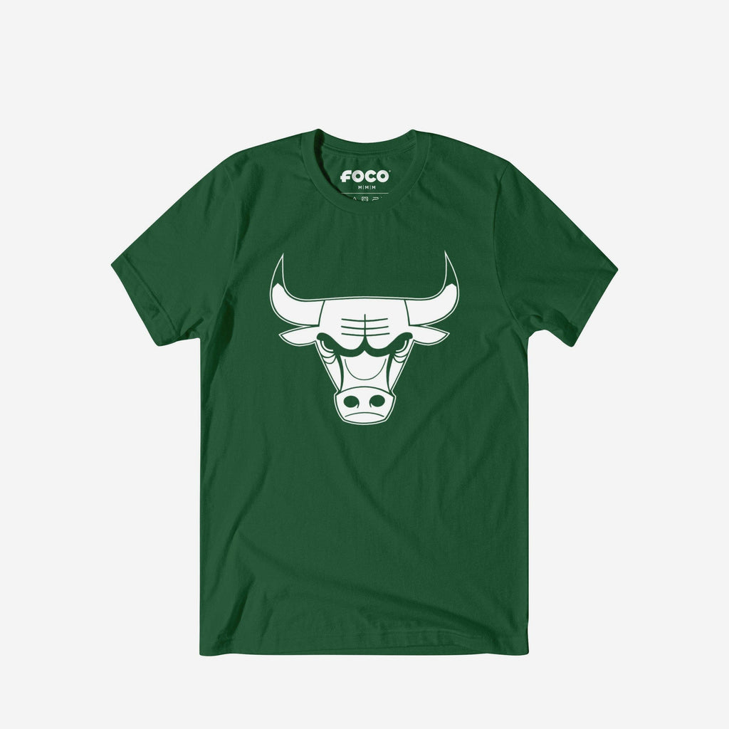 Chicago Bulls White Logo T-Shirt FOCO S - FOCO.com