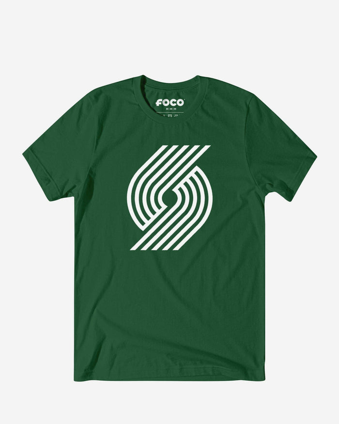 Portland Trail Blazers White Logo T-Shirt FOCO S - FOCO.com