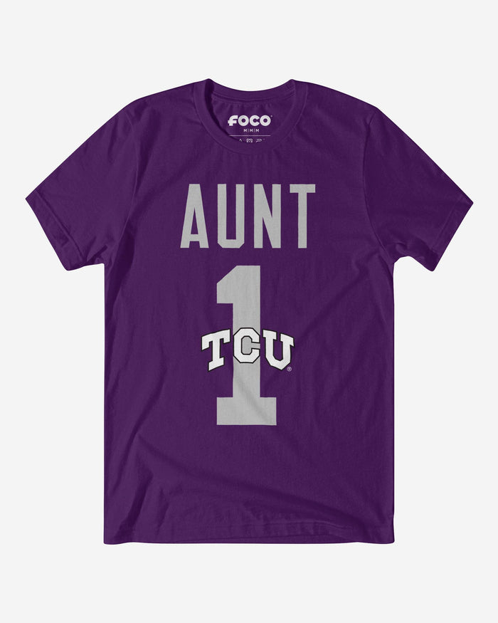 TCU Horned Frogs Number 1 Aunt T-Shirt FOCO S - FOCO.com