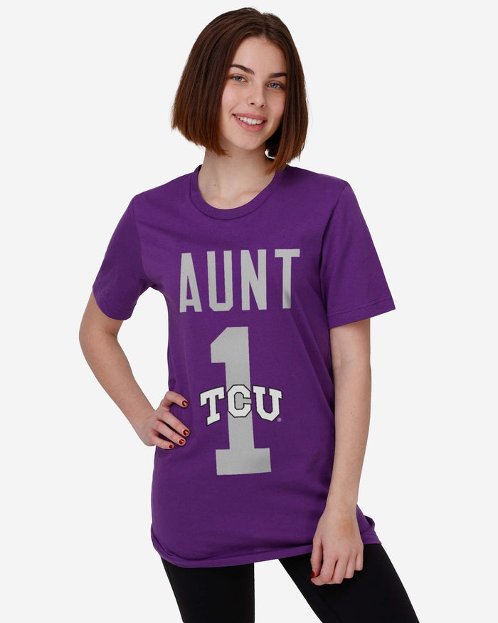 TCU Horned Frogs Number 1 Aunt T-Shirt FOCO - FOCO.com