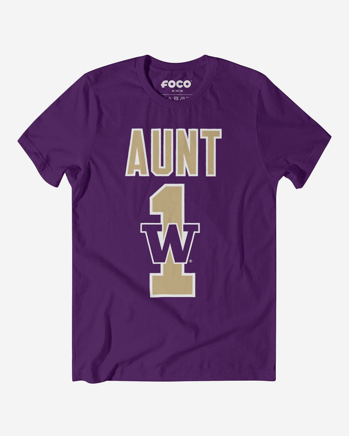 Washington Huskies Number 1 Aunt T-Shirt FOCO S - FOCO.com