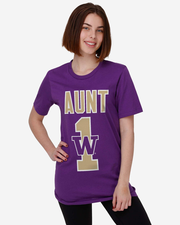 Washington Huskies Number 1 Aunt T-Shirt FOCO - FOCO.com