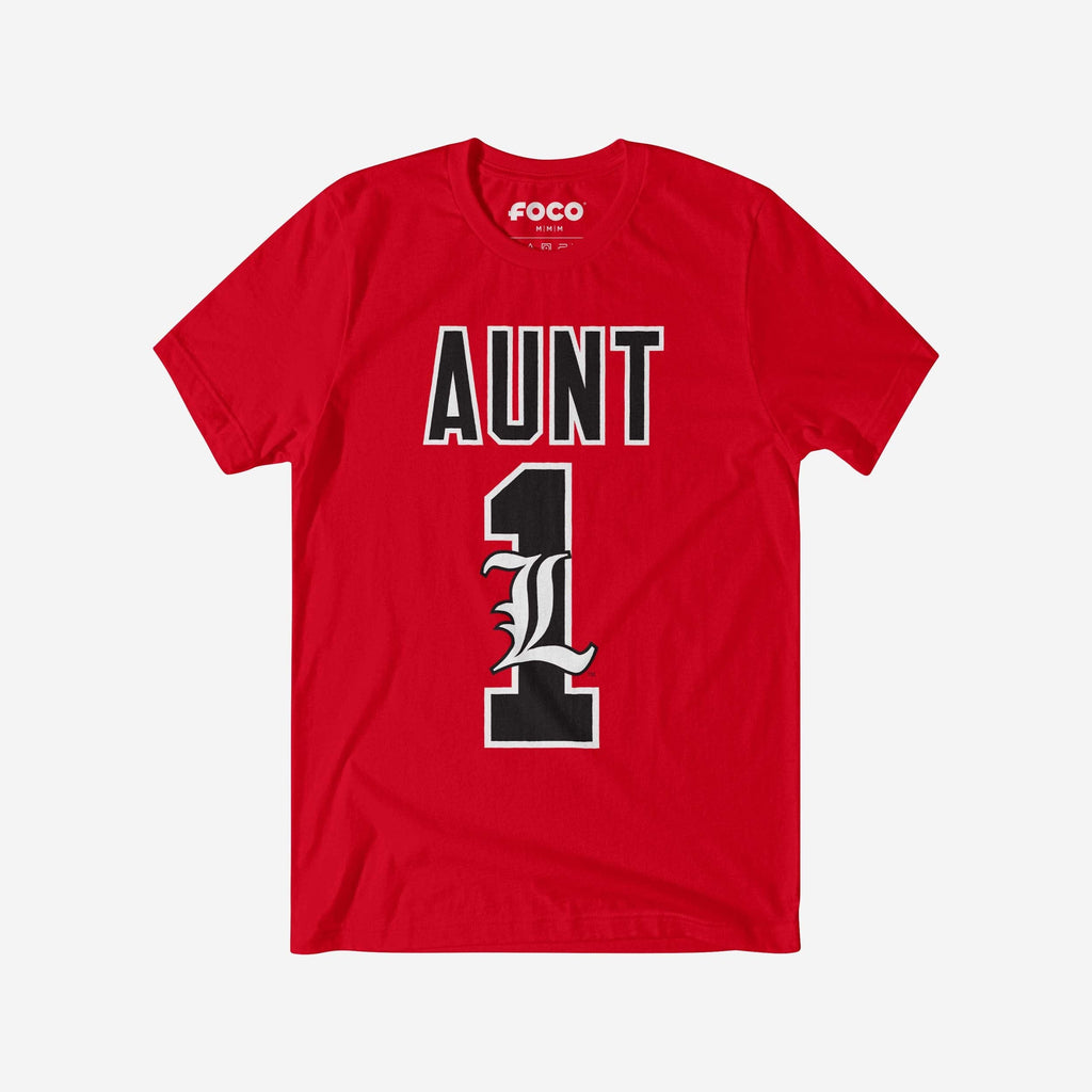 Louisville Cardinals Number 1 Aunt T-Shirt FOCO S - FOCO.com