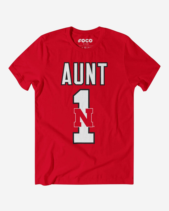 Nebraska Cornhuskers Number 1 Aunt T-Shirt FOCO S - FOCO.com