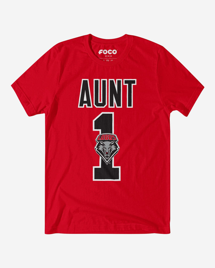New Mexico Lobos Number 1 Aunt T-Shirt FOCO S - FOCO.com