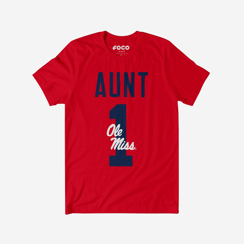 Ole Miss Rebels Number 1 Aunt T-Shirt FOCO S - FOCO.com
