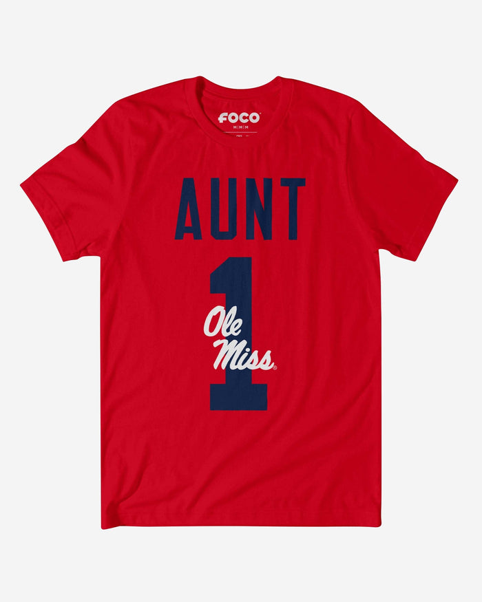 Ole Miss Rebels Number 1 Aunt T-Shirt FOCO S - FOCO.com