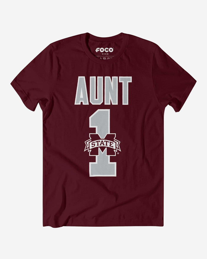 Mississippi State Bulldogs Number 1 Aunt T-Shirt FOCO S - FOCO.com