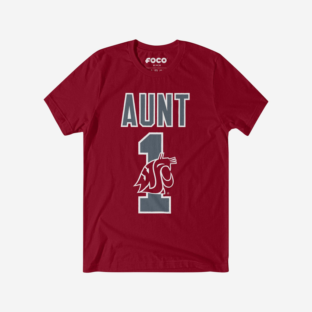 Washington State Cougars Number 1 Aunt T-Shirt FOCO S - FOCO.com