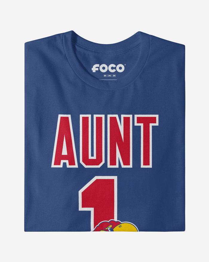 Kansas Jayhawks Number 1 Aunt T-Shirt FOCO - FOCO.com