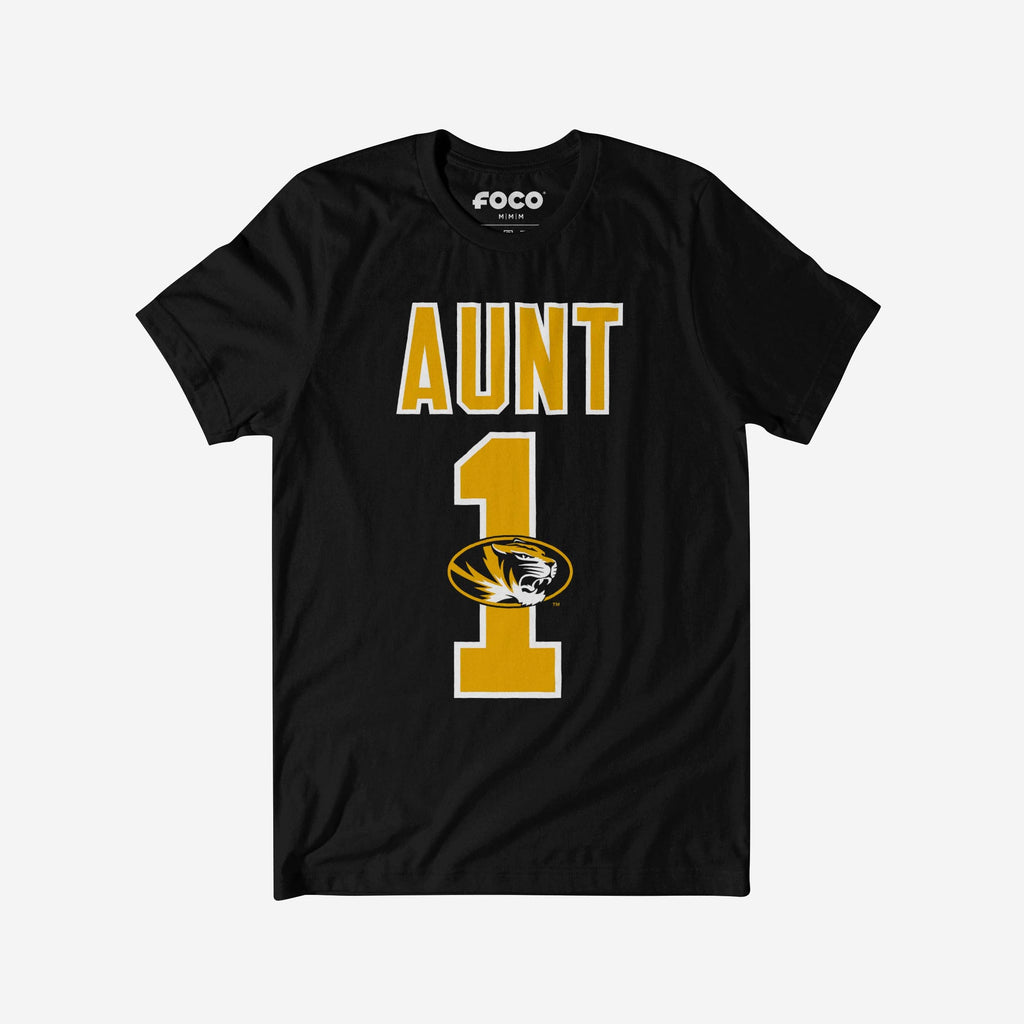 Missouri Tigers Number 1 Aunt T-Shirt FOCO S - FOCO.com