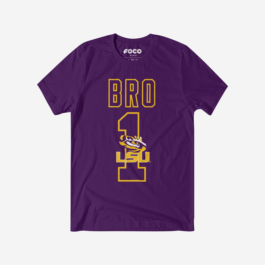 LSU Tigers Number 1 Bro T-Shirt FOCO S - FOCO.com