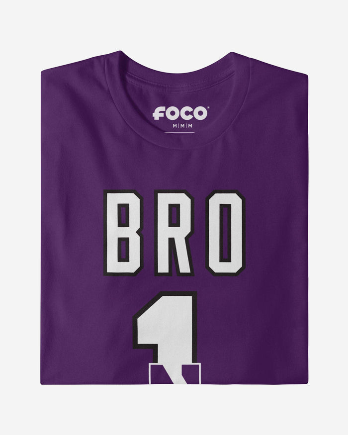 Northwestern Wildcats Number 1 Bro T-Shirt FOCO - FOCO.com