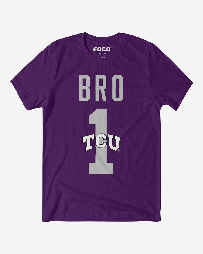 TCU Horned Frogs Number 1 Bro T-Shirt FOCO S - FOCO.com