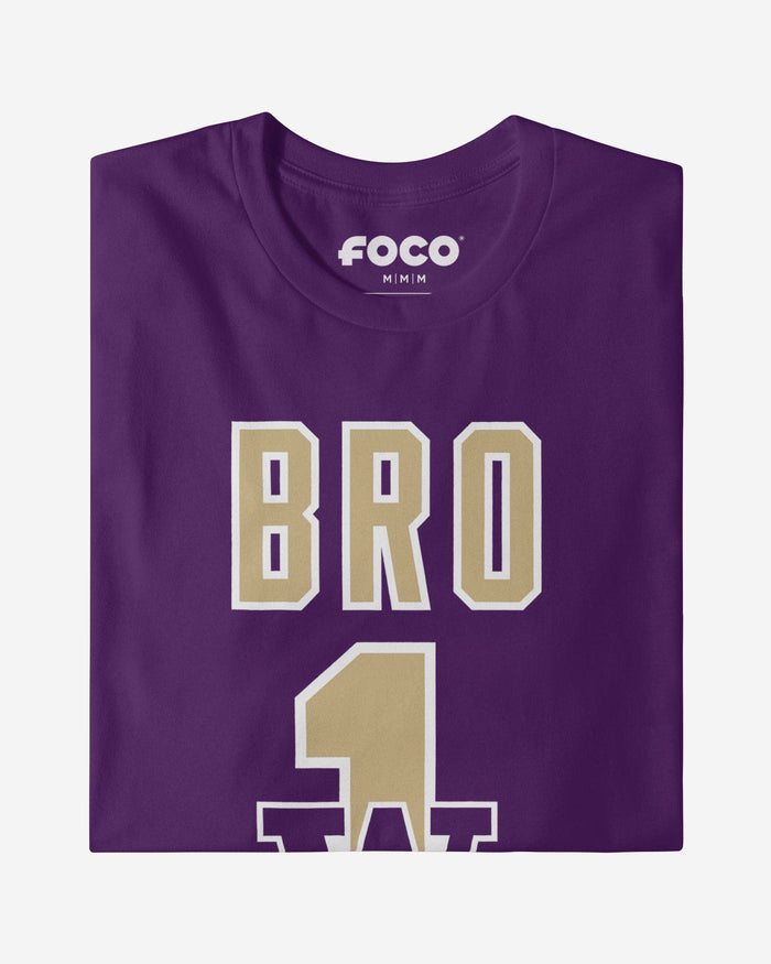 Washington Huskies Number 1 Bro T-Shirt FOCO - FOCO.com