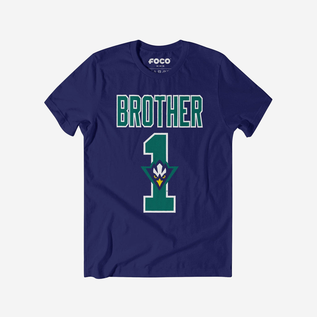 UNC Wilmington Seahawks Number 1 Bro T-Shirt FOCO S - FOCO.com