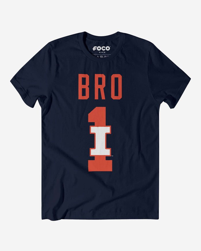 Illinois Fighting Illini Number 1 Bro T-Shirt FOCO S - FOCO.com