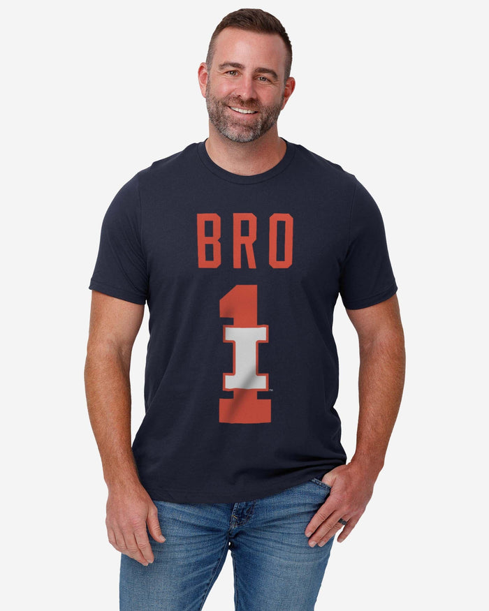 Illinois Fighting Illini Number 1 Bro T-Shirt FOCO - FOCO.com