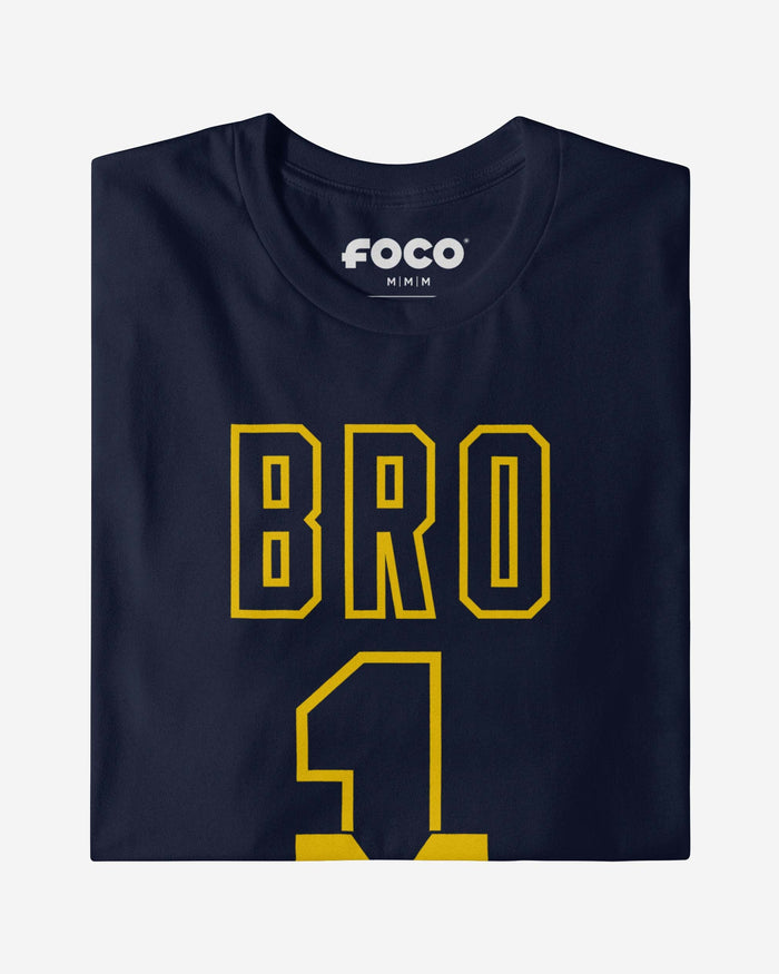 Michigan Wolverines Number 1 Bro T-Shirt FOCO - FOCO.com