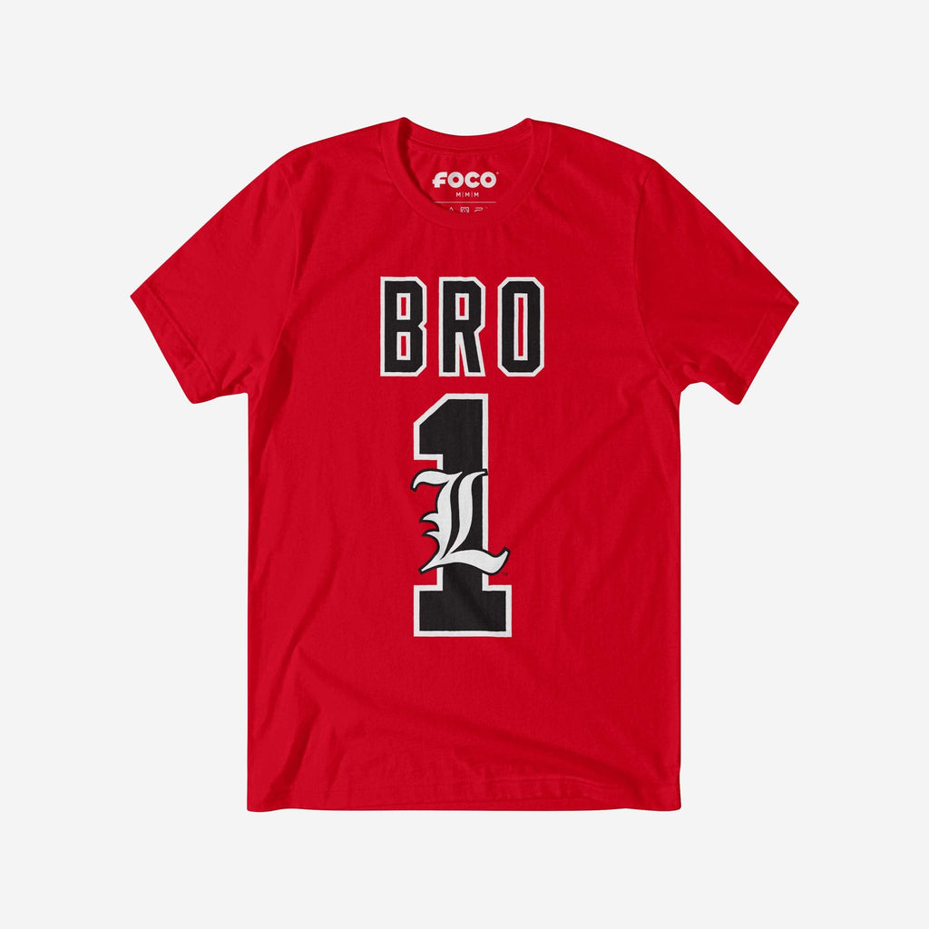 Louisville Cardinals Number 1 Bro T-Shirt FOCO S - FOCO.com