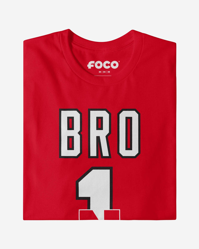 Nebraska Cornhuskers Number 1 Bro T-Shirt FOCO - FOCO.com