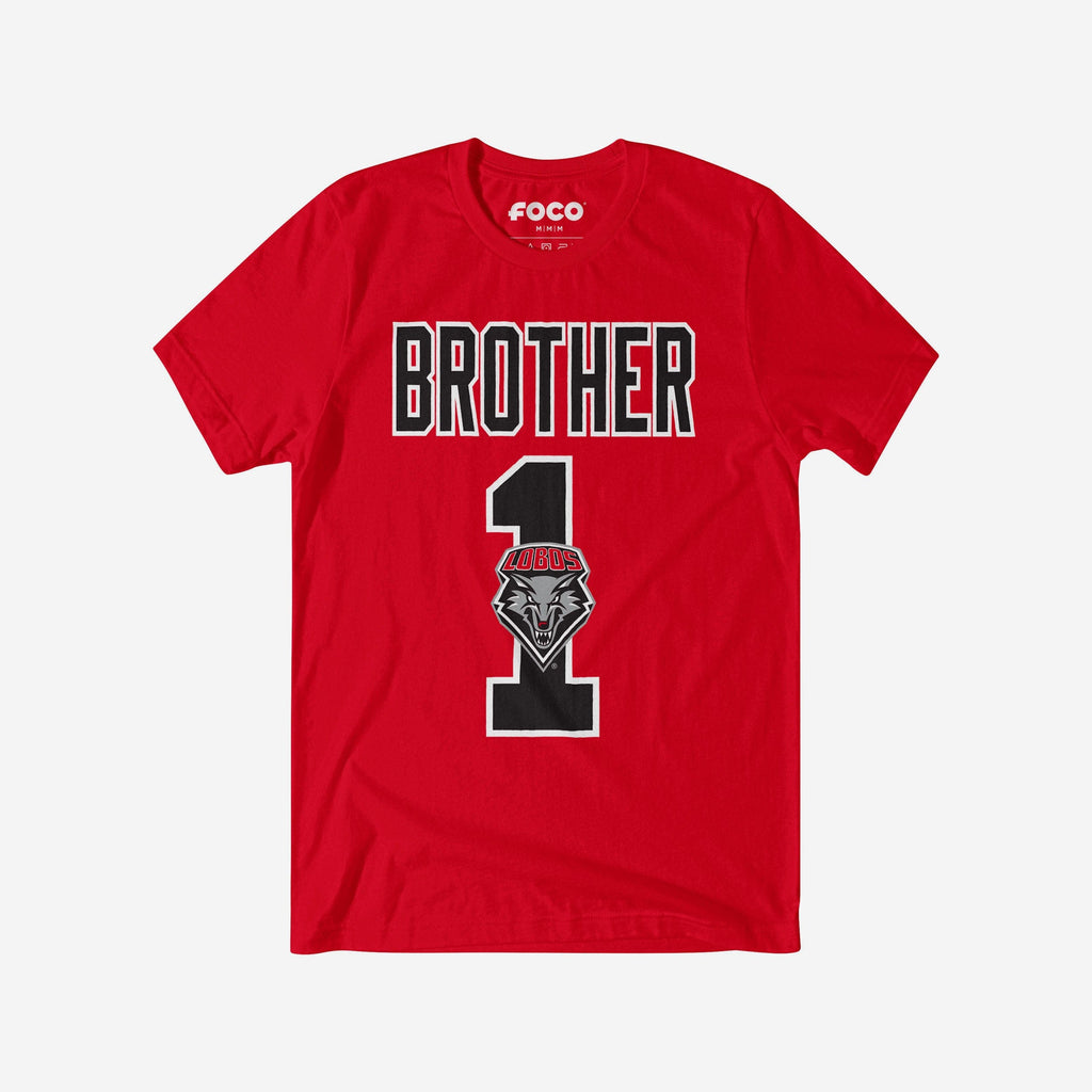 New Mexico Lobos Number 1 Bro T-Shirt FOCO S - FOCO.com