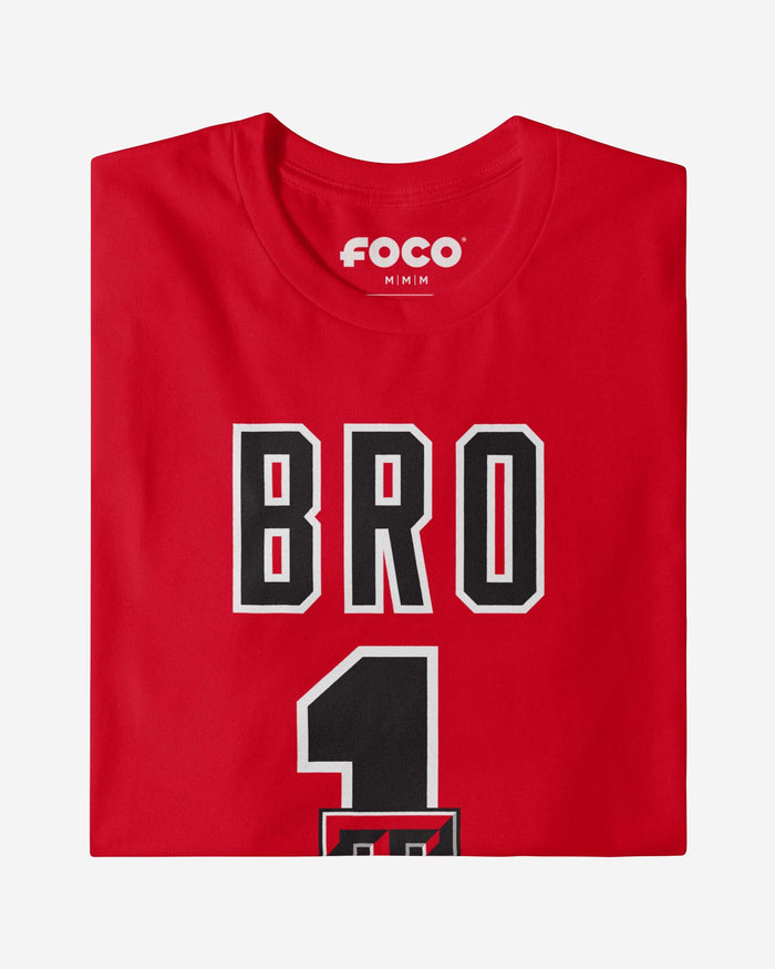 Texas Tech Red Raiders Number 1 Bro T-Shirt FOCO - FOCO.com