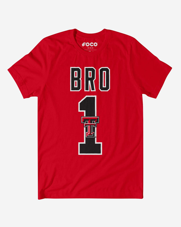 Texas Tech Red Raiders Number 1 Bro T-Shirt FOCO S - FOCO.com