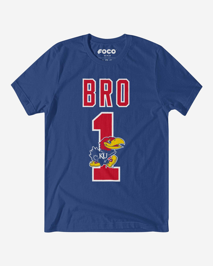 Kansas Jayhawks Number 1 Bro T-Shirt FOCO S - FOCO.com