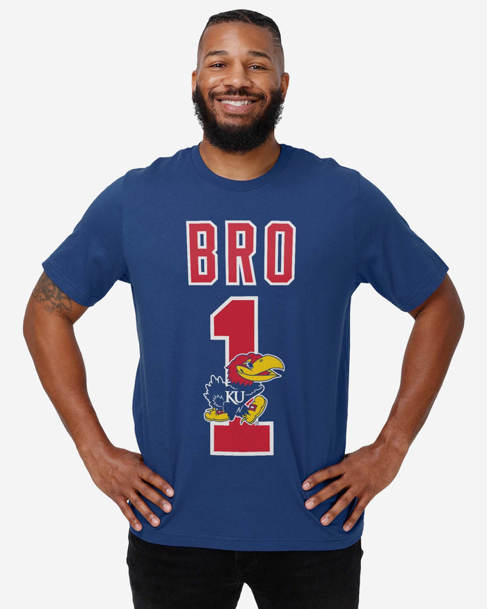 Kansas Jayhawks Number 1 Bro T-Shirt FOCO - FOCO.com