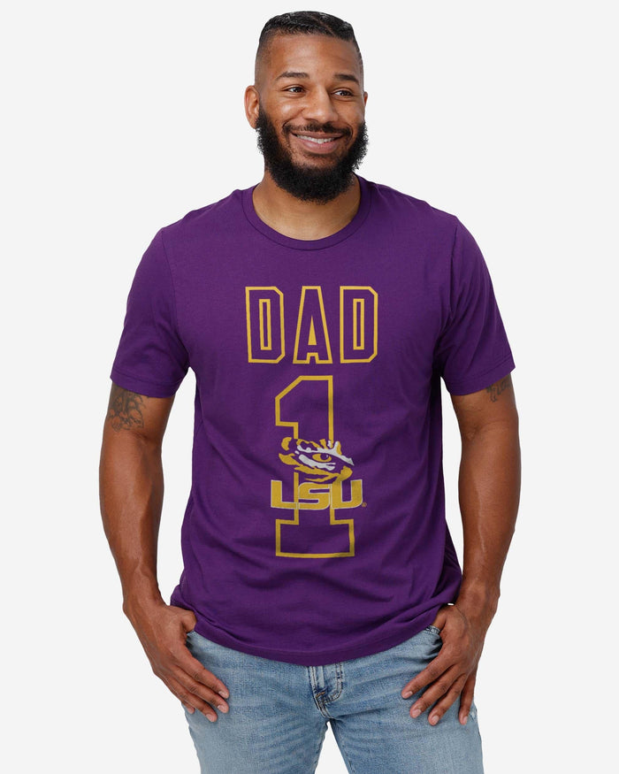 LSU Tigers Number 1 Dad T-Shirt FOCO - FOCO.com