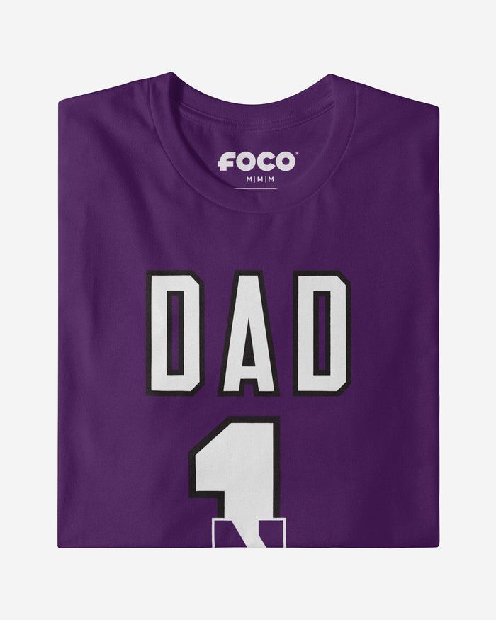 Northwestern Wildcats Number 1 Dad T-Shirt FOCO - FOCO.com