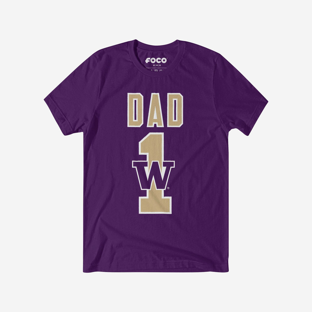 Washington Huskies Number 1 Dad T-Shirt FOCO S - FOCO.com