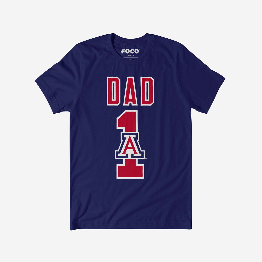 Arizona Wildcats Number 1 Dad T-Shirt FOCO S - FOCO.com